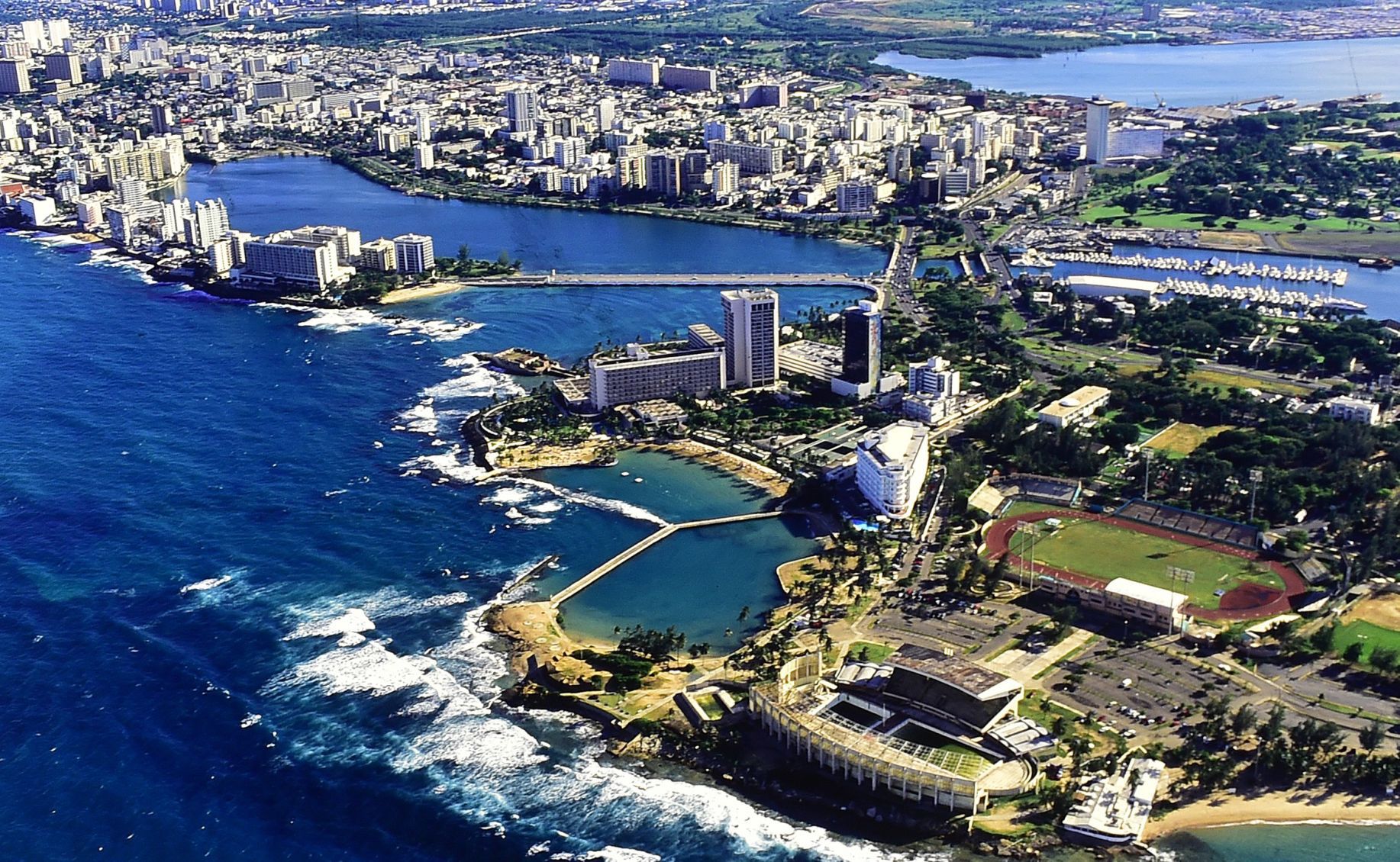 Puerto Rico Caribe Hilton and sports arenas
